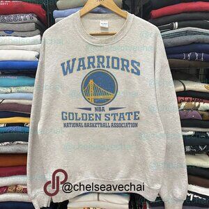 Vintage 90s Golden State Warriors Basketball Crewneck Sweatshirt Men Women Shirt